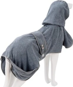 Super Absorberende Honden Badjas Grijs Maat L -Hondenproducten 1012x1200