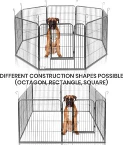 MaxxPet Puppyren - Hondenbench - Hondenren- Puppyren Met 8 Kennelpanelen - Staal -80 X 80 Cm Ø 210 Cm -Hondenproducten 1023x1200 1