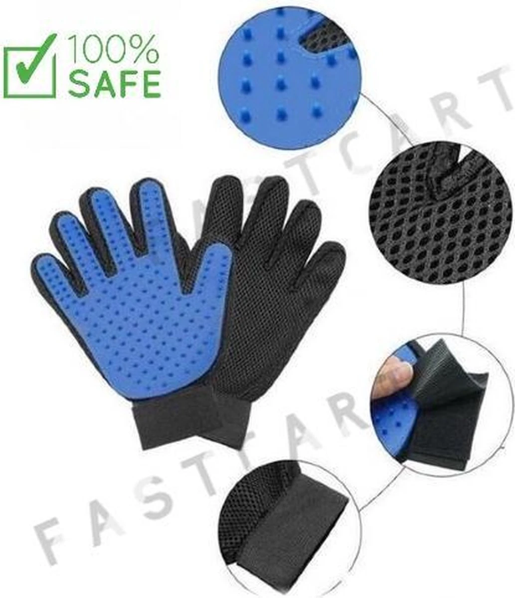 Merkloos Vachtverzorgingshandschoen 5 Merkloos Vachtverzorgingshandschoen - Afbeelding 3