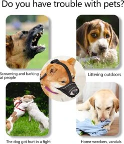 Merkloos Hoog Kwaliteit Muilkorf Met Bedrukt Patroon - Muilkorf Hond - Hondensnuit - Anti Blaf En Bijt - Voor Kleine En Grote Honden Maat M Zwart Reflecterend -Hondenproducten 1035x1200 1