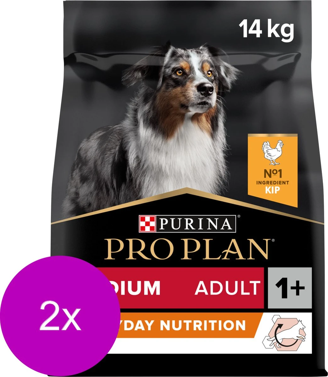 Pro Plan Dog Adult Medium Breed Kip - Hondenvoer - 2 X 14 Kg 4 Pro Plan Dog Adult Medium Breed Kip - Hondenvoer - 2 X 14 Kg - Afbeelding 2