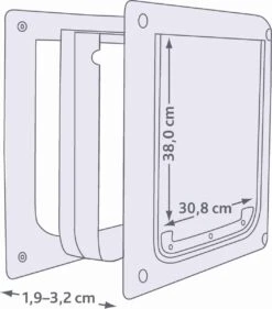 Trixie 2-Weg Hondenluik Wit - M-XL 39 X 45 CM -Hondenproducten 1053x1200 2