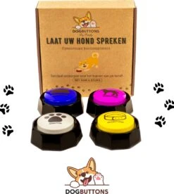 Merkloos Dogbuttons® – PETIFY PREMIUM Praatknoppen - 4stuks – Praatknop – Hond – Opneembare Knoppen – Hond Praten – Hondentraining – Praatknoppen – Dog Button – Hondenknop – Huisdier – Honden Speelgoed Intelligentie – Praten Met Hond – Laat Uw Hond Spreken! -Hondenproducten 1075x1200 11