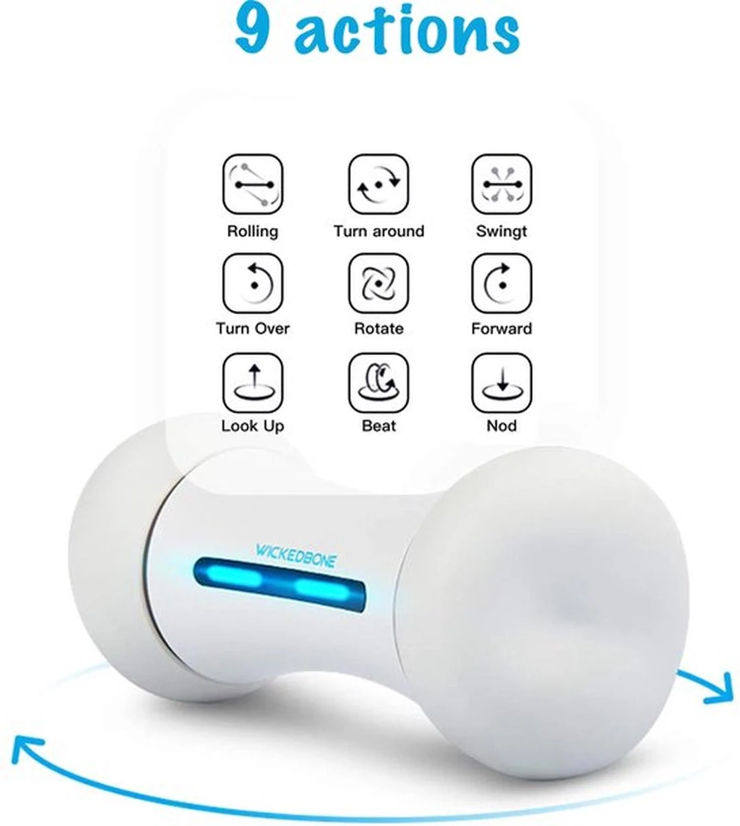 Wickedbone - Automatisch, Interactief En Intelligent Speelgoed Voor Honden - App & Bluetooth Bestuurbaar - USB Oplaadbaar 13 Wickedbone - Automatisch, Interactief En Intelligent Speelgoed Voor Honden - App & Bluetooth Bestuurbaar - USB Oplaadbaar - Afbeelding 11