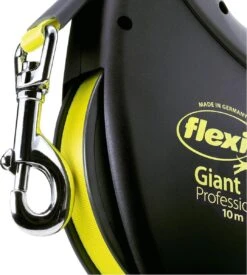 Flexi Giant Tape - Hondenriem - Zwart/Geel - L - 10 M - (<50 Kg) -Hondenproducten 1076x1200 1