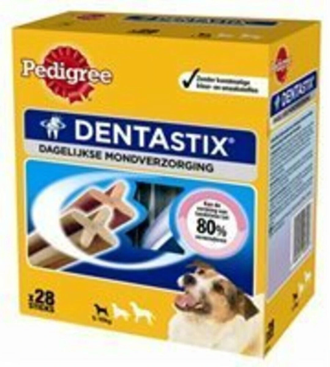 Pedigree Dentastix Mini Hond Multipack - Gebitsverzorgende Hondensnack - 4 X 7 Stuks 3 Pedigree Dentastix Mini Hond Multipack - Gebitsverzorgende Hondensnack - 4 X 7 Stuks