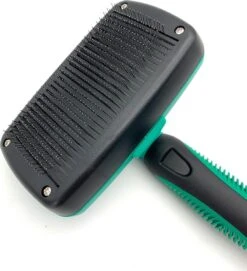 ElegaPet Hondenborstel Groen - Hondenhaar Verwijderen - Kat En Hondenkam - Slickerborstel Hond En Kat - Groomer - Ondervacht Kam Hond - Borstel Hond - Hondenborstel Langharig En Kortharig - Slickerborstel - Anti Klit/Knopen/Huidschilfers -Hondenproducten 1093x1200