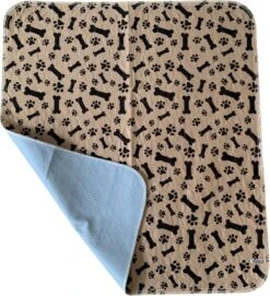 Sharon B - Puppy Training Pad - Plasmat - Beige Met Botjesprint - 80x90 Cm - Hondentoilet - Herbruikbaar - Wasbaar -Hondenproducten 1093x1200 3