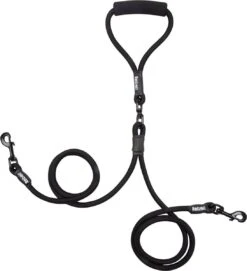 Rebel Petz - Dubbele Verstelbare Hondenriem Voor Twee Honden - Met Draaibare Sluiting En Zacht Handvat - Small En Large - Large (140 Cm Lang, Ø 12 Mm) -Hondenproducten 1094x1200