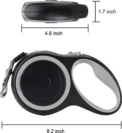 IGOODS - Uitlaatriem - Honden Riem - Katten Riem - Uitlaatriem Voor Dieren Rollijn - Hondenriem - 5 Meter Lang - Grijs -Hondenproducten 1105x1200