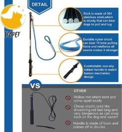 CF Pack - Hond Buitenspeelgoed Actief Behendigheid Touw Dog Flirt Pole Flirtpole Toy Tug Tease Wand Non-Bungee Cord Dog Toy For Fun Obedience Training Extandable Toy Honden Speelgoed Hondenspeelgoed Behendigheidspeelgoed -Hondenproducten 1107x1200 1