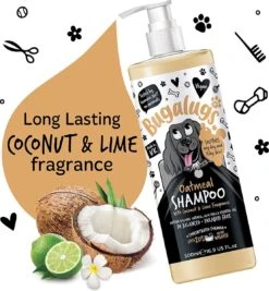 Bugalugs - Hondenshampoo Oatmeal - Met Kokos En Limoen Geur - Alle Vachttypes - Fles Met Pompje - Vegan - 500 Ml 13 Bugalugs - Hondenshampoo Oatmeal - Met Kokos En Limoen Geur - Alle Vachttypes - Fles Met Pompje - Vegan - 500 Ml -Hondenproducten 1109x1200 2