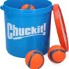 Chuckit! Bucket Met 8 Ultra Ballen (M) – Honden Speelgoed – Apporteren – Drijft Op Water – Stuitert – Veilig Voor Gebit – Honden Bal – Ideaal Met De Ballenwerper – Ø 7cm – Oranje/Blauw - Apporteerspeelgoed -Hondenproducten 1111x1200 3