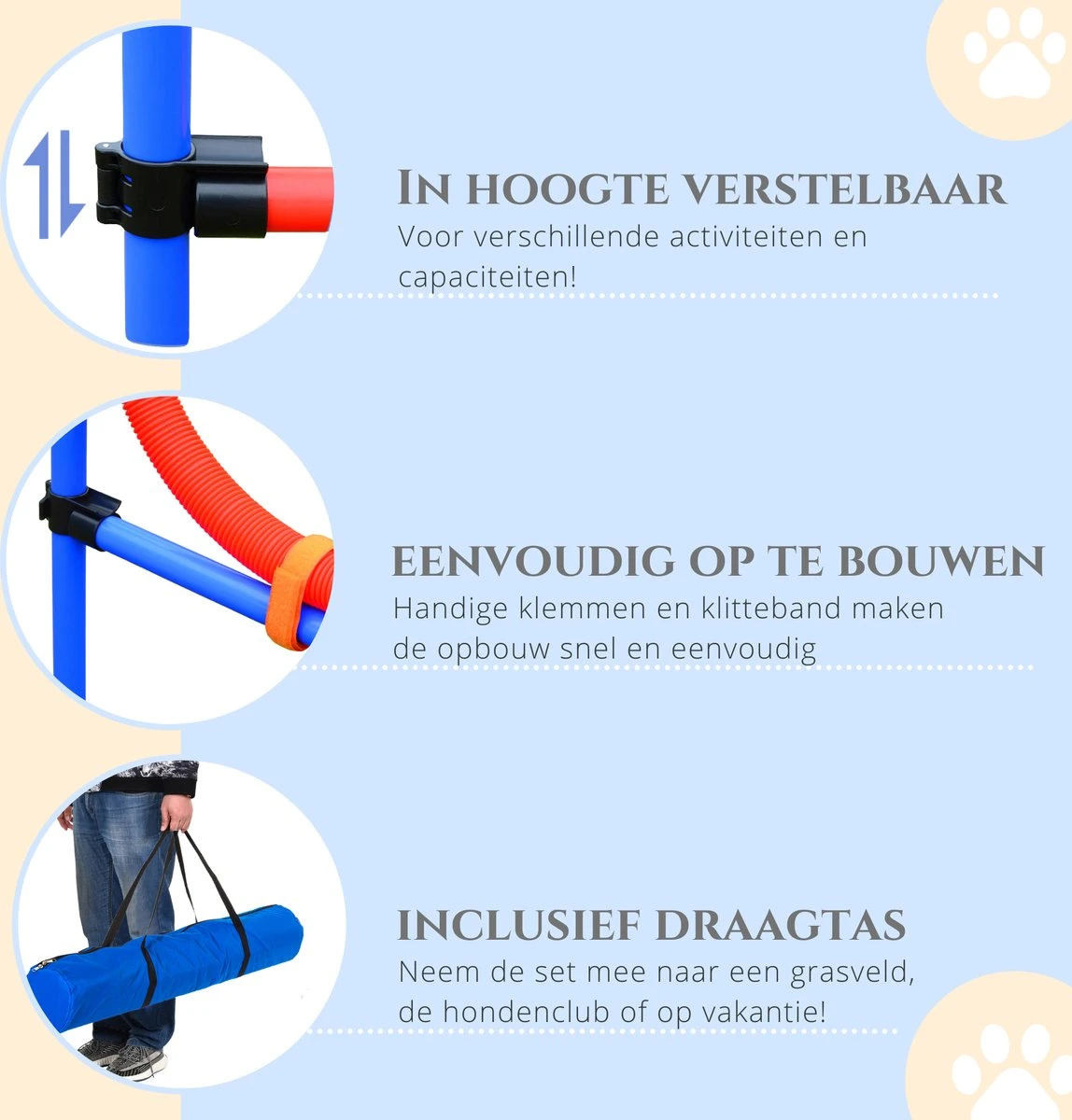 Merkloos Honden Agility Set - 23-delig - Agility Voor De Hond - Agility - Honden Parcours - Honden Training - Rood/Blauw 4 Merkloos Honden Agility Set - 23-delig - Agility Voor De Hond - Agility - Honden Parcours - Honden Training - Rood/Blauw - Afbeelding 2