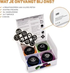Vulpes Pets® PRO Praatknop Voor Honden - Dogbuttons - Laat Uw Huisdier Spreken - Hondenspeelgoed - Honden Training - Incl. E-Book & Trainingsstickers -Hondenproducten 1153x1200 3