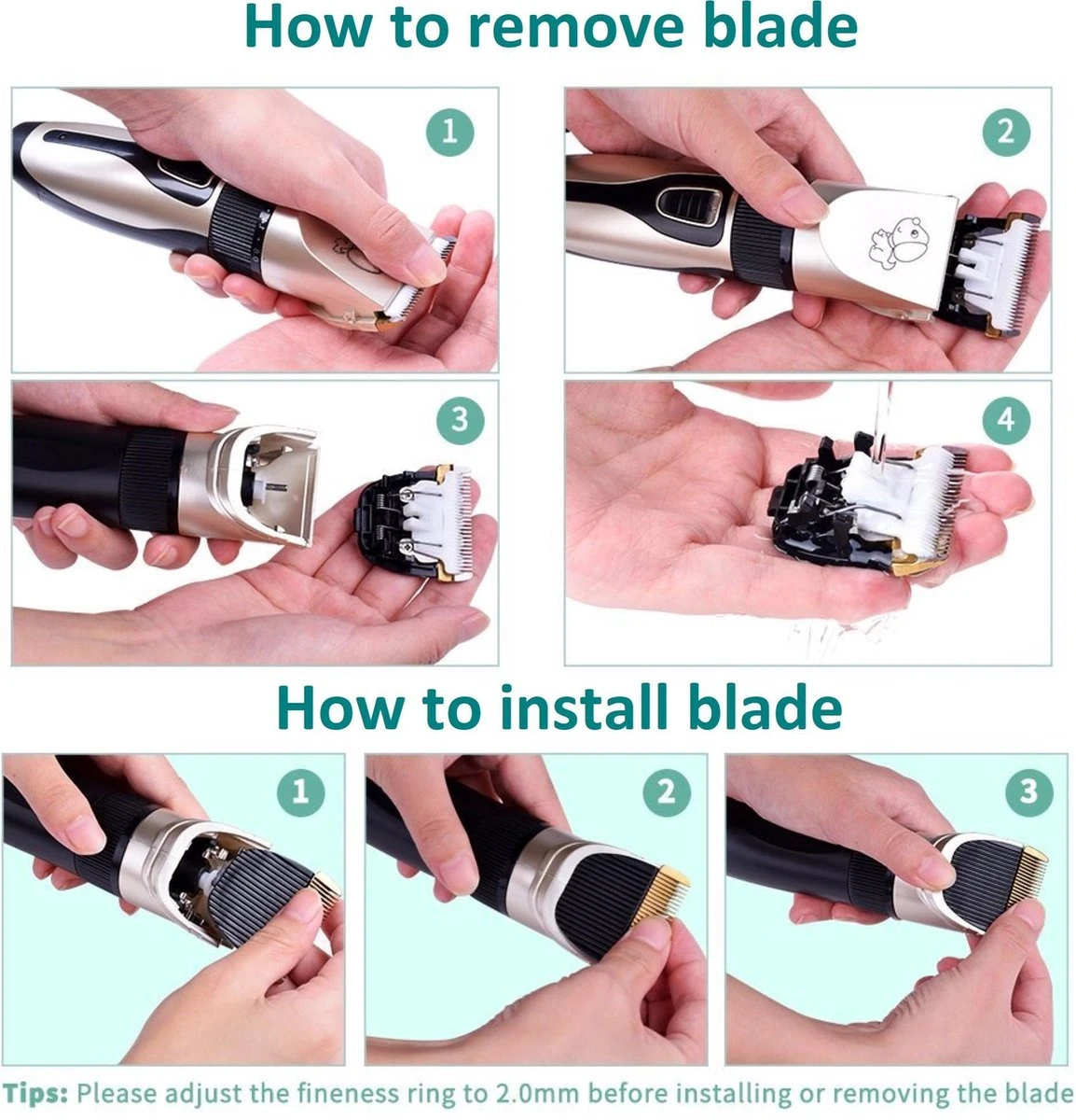 Merkloos Professionele Dierentondeuse - Scheerapparaat Voor Honden En Katten - Trimmer - 4 Opzetstukken - Oplaadbaar - Draadloos - Stil - Verschillende Haar En Vachtlengtes - Haartrimmer - Hondentrimmer - Honden Trimmer - Honden Knippen - Haren Knippen 5 Merkloos Professionele Dierentondeuse - Scheerapparaat Voor Honden En Katten - Trimmer - 4 Opzetstukken - Oplaadbaar - Draadloos - Stil - Verschillende Haar En Vachtlengtes - Haartrimmer - Hondentrimmer - Honden Trimmer - Honden Knippen - Haren Knippen - Afbeelding 3