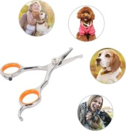Merkloos Premium Gebogen Trimschaar Honden - Huisdier Trimmen - Hoofd, Poten Ogen & Oren - Kat & Hond Knippen - Veilige Schaar -Hondenproducten 1159x1200