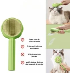 QT Petshop - Haarverwijderaar Voor Huisdieren - Groene Kattenborstel - Furminator Hondenborstel - Anti-Klit - Diervriendelijk - Dierenverzorging -Hondenproducten 1161x1200 1