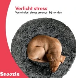 Snoozle Hondenmand - Zacht En Luxe Hondenkussen - Wasbaar - Fluffy - Hondenmanden - 80cm - Grijs -Hondenproducten 1165x1200 11