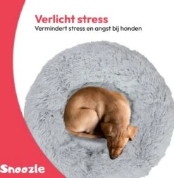 Snoozle Donut Hondenmand - Zacht En Luxe Hondenkussen - Wasbaar - Fluffy - Hondenmanden - 60cm - Lichtgrijs -Hondenproducten 1165x1200 9