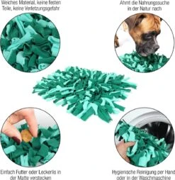 Bella & Balu Snuffelmat Voor Honden (45 X 30 Cm) - Het Snuffelmatten Dient Als Interactief Zoekspel, Bevordert Het Natuurlijk Zoeken Naar Voedsel En Traint De Reukzin Van Uw Hond (Groen) 9 Bella & Balu Snuffelmat Voor Honden (45 X 30 Cm) - Het Snuffelmatten Dient Als Interactief Zoekspel, Bevordert Het Natuurlijk Zoeken Naar Voedsel En Traint De Reukzin Van Uw Hond (Groen) -Hondenproducten 1166x1200 5
