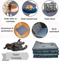 Sharon B - Puppy Training Pad - Plasmat - Beige Met Botjesprint - 80x90 Cm - Hondentoilet - Herbruikbaar - Wasbaar -Hondenproducten 1167x1200 5
