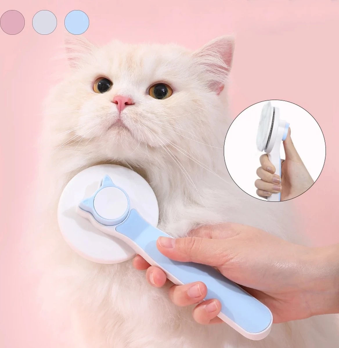 Kattenborstel - Kattenkam - Hondenborstel - Kattenhaar Verwijderaar - Haarverwijderaar Voor Huisdieren - Kattenhaar - Hondenhaar - Haarverwijderaar Voor Huisdieren - Langharig/Kortharig - Katten Accessoires - Katten - Blauwe Kleur 3 Kattenborstel - Kattenkam - Hondenborstel - Kattenhaar Verwijderaar - Haarverwijderaar Voor Huisdieren - Kattenhaar - Hondenhaar - Haarverwijderaar Voor Huisdieren - Langharig/Kortharig - Katten Accessoires - Katten - Blauwe Kleur