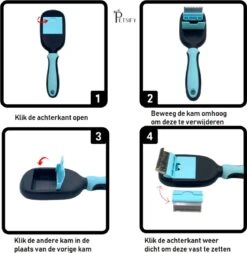 Petsify - Dierenborstel - Professionele 5 In 1 Hondenborstel - Voor Hond En Kat - Tweezijdig - Hondenkam - Kattenborstel - Kattenkam -Hondenproducten 1170x1200