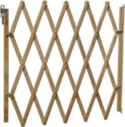 Merkloos Deurhek Harmonica Hout 60 >--< 110 Cm