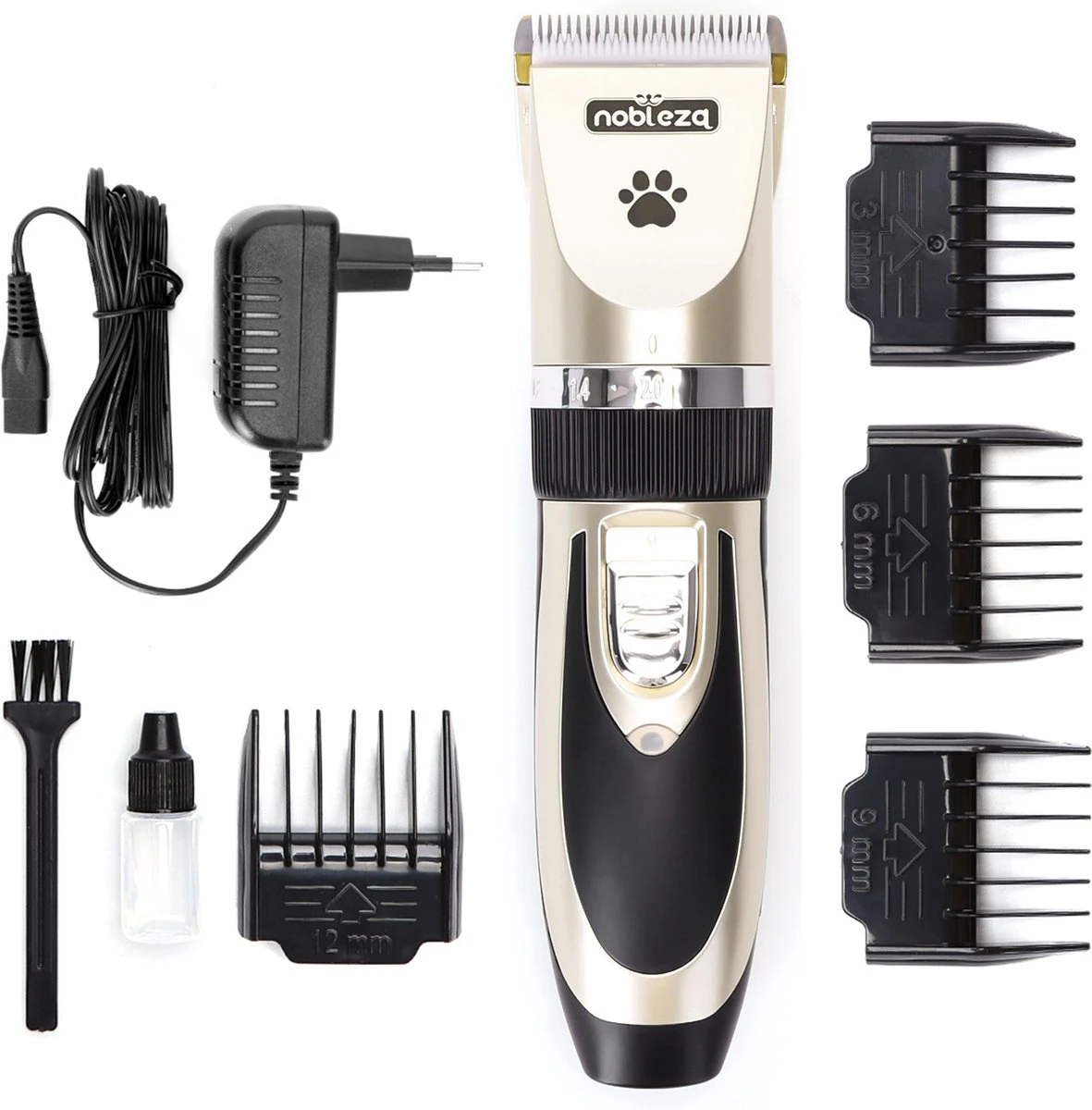 Nobleza B78 - Dieren Tondeuse Set - 4 Opzetkammen - Voor Huisdieren Katten & Honden - Draadloos 3 Nobleza B78 - Dieren Tondeuse Set - 4 Opzetkammen - Voor Huisdieren Katten & Honden - Draadloos