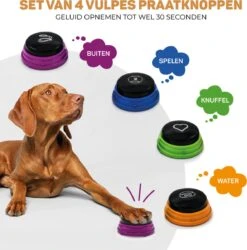 Vulpes Pets® PRO Praatknop Voor Honden - Dogbuttons - Laat Uw Huisdier Spreken - Hondenspeelgoed - Honden Training - Incl. E-Book & Trainingsstickers -Hondenproducten 1184x1200 8