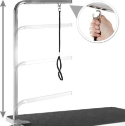 Tectake- Trimtafel Met Lus - Tafelhoogte: 76 Cm - Zwart / Grijs - 402892 -Hondenproducten 1185x1200 1