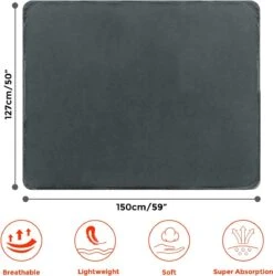 Hondendeken, Fleece, Waterdicht, Wasbaar, Hondenmat, Huisdier, Warme Zachte Deken Voor Hondendeken, Kattendeken, Deken Voor Katten En Honden, Waterdichte Deken Voor Bank, Bed, 150 X 127 Cm -Hondenproducten 1185x1200 9