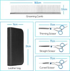 Nobleza Vachtscharen En Kam Set - Scharen Set - Vachtverzorging Set - Scharen Set Voor Honden En Katten -Hondenproducten 1189x1200 6