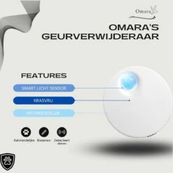 Omara Geurverdrijver – Kattenbak Geurverdrijver – 2023 Model- Oplaadbaar – 100% Krasvrij- Geurverwijderaar- Slimme Sensor -Hondenproducten 1195x1200 12