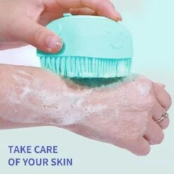 Merkloos Siliconenborstel - Massage Borstel - Silicone Massage Brush - Shampoo Borstel – Lichaamsverzorging - Scrubborstel - Badborstel - Huisdieren - Hond/Kat -Hondenproducten 1198x1200 5
