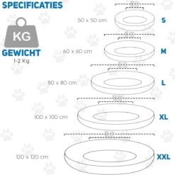 Pawzle Hondenmand - Donut Hondenkussen - Kattenmand - Bed Voor Honden & Katten - Wasbaar - 50cm - Zwart -Hondenproducten 1199x1200 13