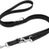 Happilax Dog Leash 2m Adjustable - Black/Reflective - 3-Step Adjustable Leash - Double Leash, Tug Leash - Geschikt Als Hondenriem Voor Grote Honden Of Als Sleepriem Voor Kleine Honden. -Hondenproducten 1200x1000