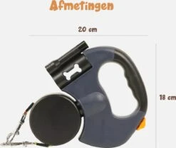 Dubbele Honden Riem – Leiband Hond – Hondenlijn – Looplijn Hond – 2 Honden – 3 Meter – Tot 12kg Per Hond – Reflecterende Lijnen – Met Zaklamp – 360° Draaien – Verstelbaar - Navy Blauw -Hondenproducten 1200x1009