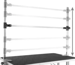 Tectake - Honden Trimtafel Met Twee Lussen - Zwart/zilver- 402893 -Hondenproducten 1200x1051