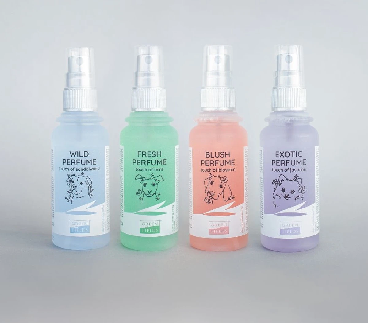 Hondenparfum Spray In 4 Geuren - Greenfields - Alchoholvrije En PH Neutrale Formule Tegen Onaangename Geurtjes - 50ml - Exotic 4 Hondenparfum Spray In 4 Geuren - Greenfields - Alchoholvrije En PH Neutrale Formule Tegen Onaangename Geurtjes - 50ml - Exotic - Afbeelding 2