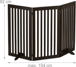 Relaxdays Veiligheidshekje Hout - 92 Cm Hoog - Hondenhek - Inklapbaar - Bruin - 3 Panelen 15 Relaxdays Veiligheidshekje Hout - 92 Cm Hoog - Hondenhek - Inklapbaar - Bruin - 3 Panelen -Hondenproducten 1200x1052 4