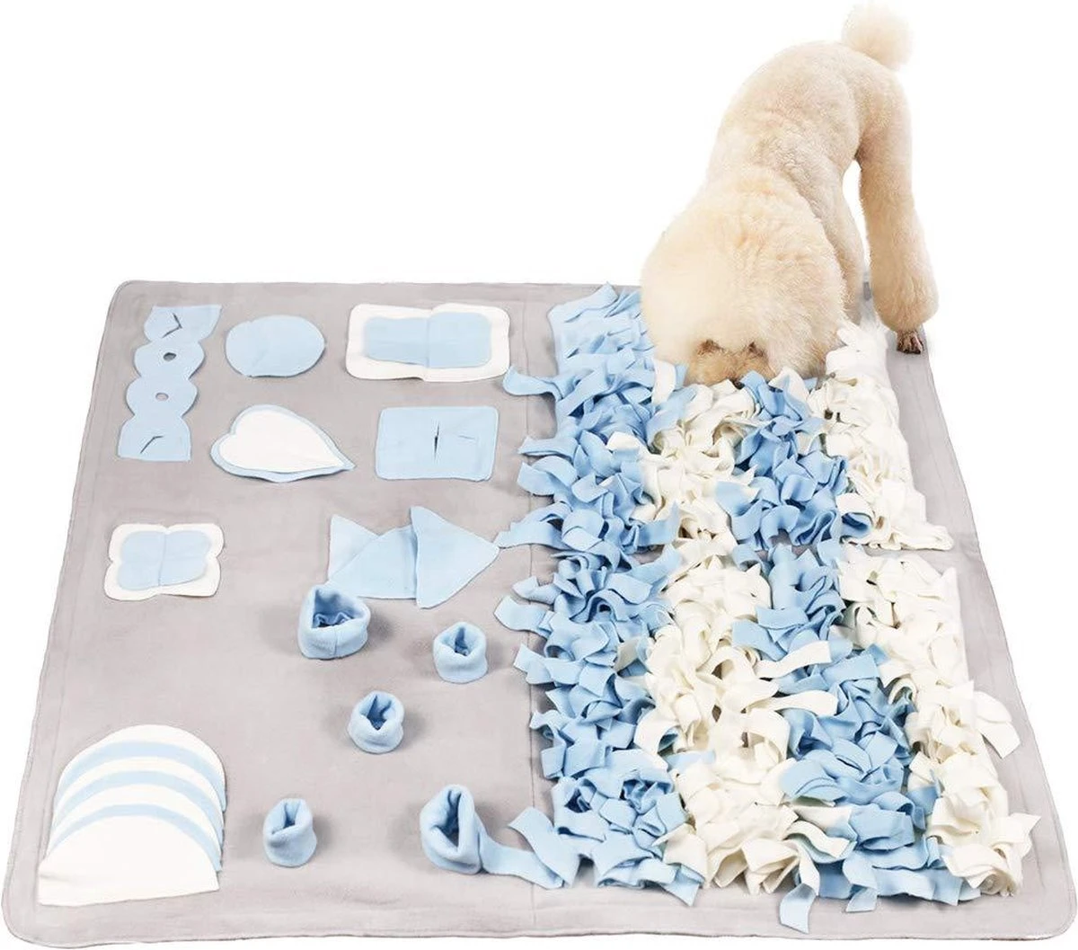 Snuffelmat Hond - Likmat Hond - Honden Speelgoed Intelligentie - Anti Schrokbak Hond - Honden Speeltjes - 100cmx100cm 3 Snuffelmat Hond - Likmat Hond - Honden Speelgoed Intelligentie - Anti Schrokbak Hond - Honden Speeltjes - 100cmx100cm
