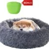 Hondenmand Donut – 60 Cm - Honden Mand – Pluche – Fluffy – Extra Zacht - Hondenkussen – Kattenkussen – Bed - Wasbaar Met Rits – Hondenmanden – Rond – Bank – Grijs - Qwality -Hondenproducten 1200x1057 8