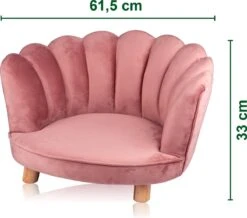 Maxxpro Katten- En Hondenstoel - Roze - Verhoogd Met Houten Poten - Fluweel Materiaal - 61.5 X 52 X 33 CM - Huisdieren Tot 80 KG -Hondenproducten 1200x1057 9