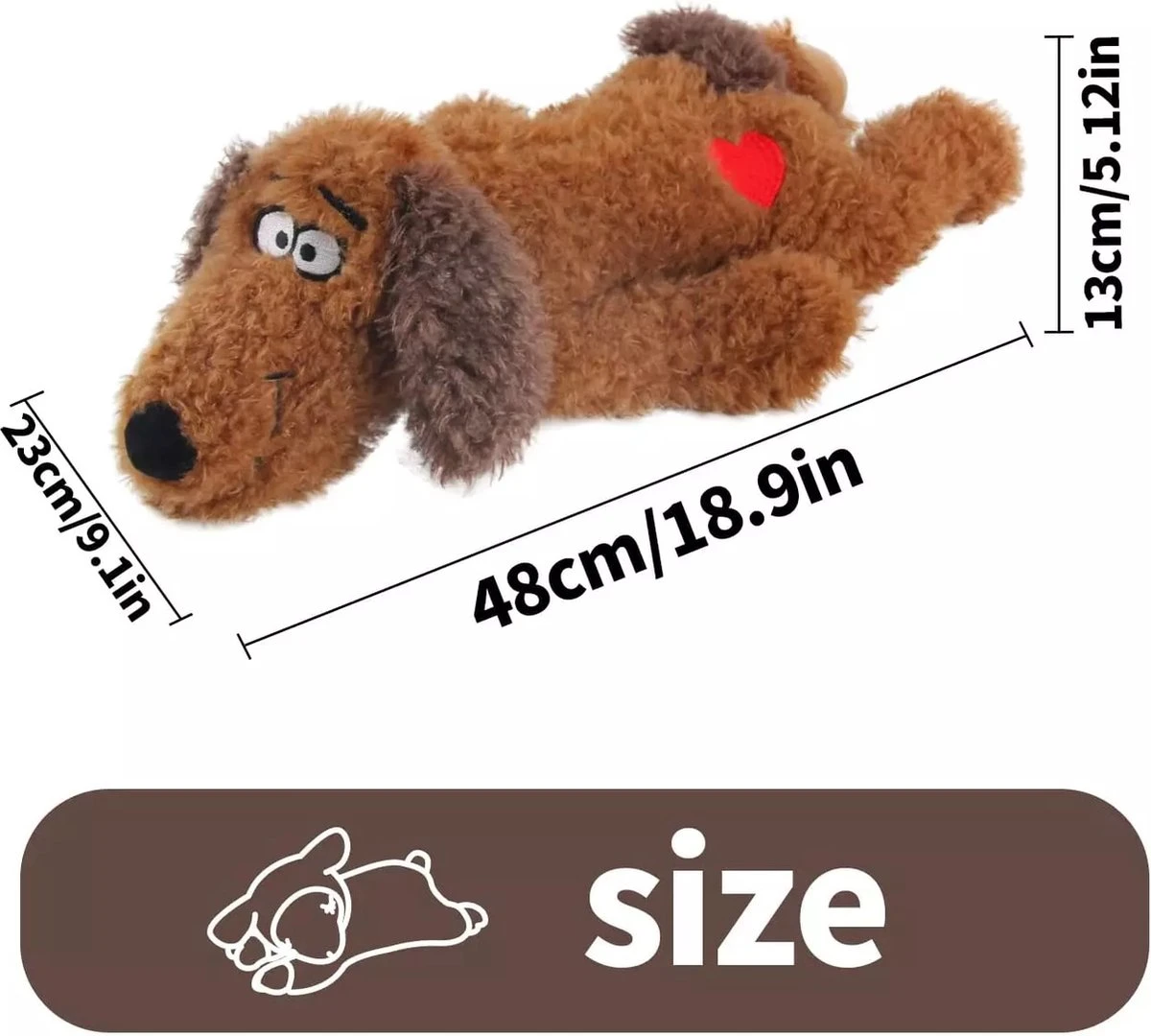 Merkloos Hondenknuffel - Puppyknuffel Met Hartslag - Knuffel Met Hartslag - Antistress Hond - Hondenspeelgoed 4 Merkloos Hondenknuffel - Puppyknuffel Met Hartslag - Knuffel Met Hartslag - Antistress Hond - Hondenspeelgoed - Afbeelding 2