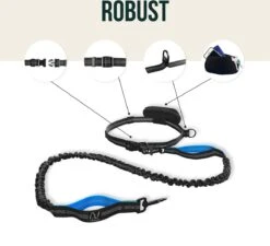 Happilax Joggingriem Voor Honden, Elastische En Reflecterende Hondenriem Voor Joggen Met Buikband, 100-160 Cm -Hondenproducten 1200x1095