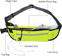 Hondenriem Hardloopriem Elastische Reflecterende Geschikt Voor Hardlopen - Handsfree Riem Met Opbergtasje – Hond Looplijn - Schokabsorberend - Groen -Hondenproducten 1200x1098