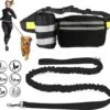 Looplijn Met Heupriem Hands Free - Hondenriem - Reflecterende Hardloopband -Elastische Leiband - Heuptas En Flessenhouder - Zwart - 150 Cm Tot 210 Cm -Hondenproducten 1200x1106