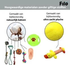 Filo Honden Speelgoed Set 14 Stuks - Hondenspeeltjes Knuffel - Hondenbal - Flostouw - Bot - Frisbee - Hondentouw - Hondenspeelgoed Intelligentie - Kauwspeelgoed Hond En Puppy - Bijtspeelgoed Hondenknuffel - Hondenspeeltje Met Piep -Hondenproducten 1200x1114 14